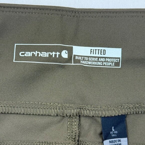 Carhartt Women Force Fitted Lightweight Olive Utility Legging Tall L (12-14) NWT - Picture 6 of 11